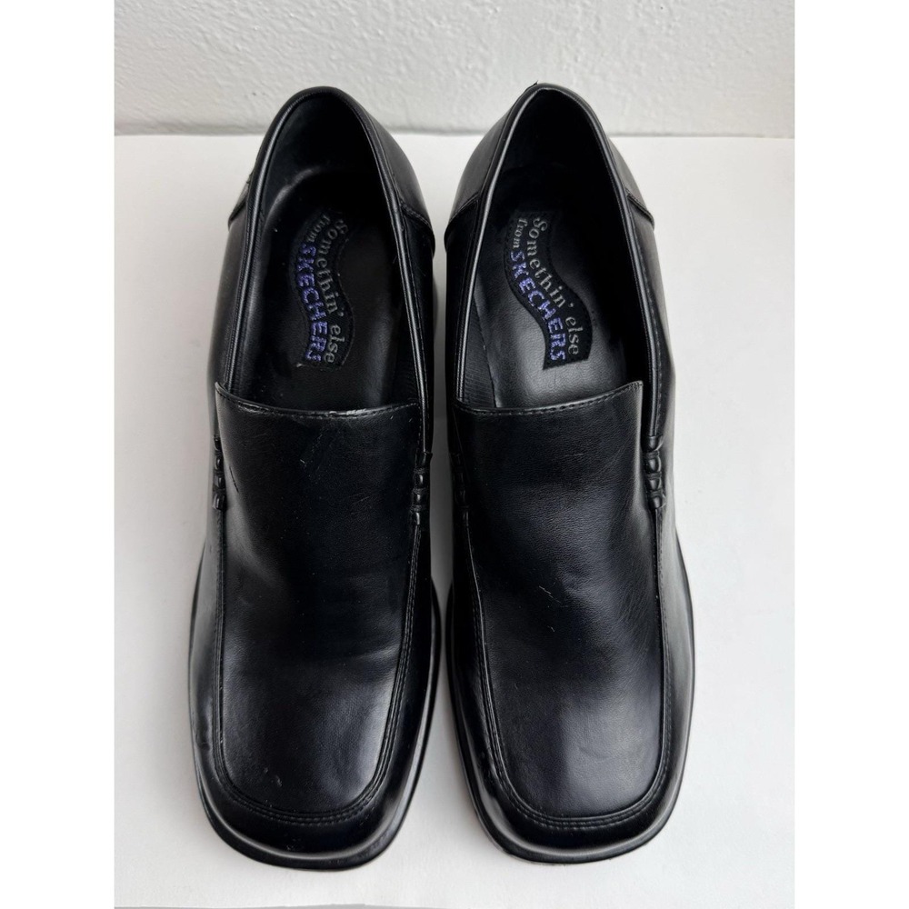 Skechers Y2K Black Platform Chunky Loafer Shoe Sz 8.5 Womens Grunge Goth Witchy - Picture 9 of 16